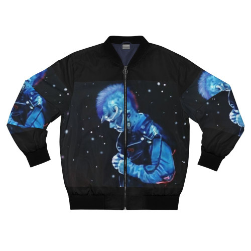 Little Monsters Maurice Retro Bomber Jacket with Vintage Monster and Creature Graphic