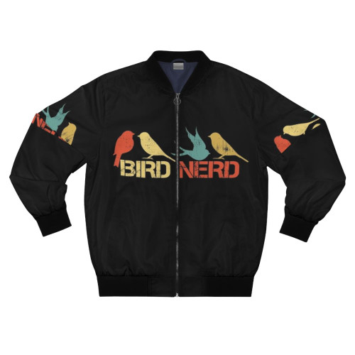 Bird nerd ornithologist birdwatching bomber jacket