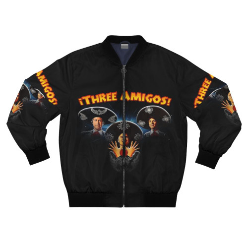 Three Amigos Queen Bomber Jacket featuring retro 80s comedy imagery