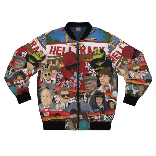 RAD BMX Bomber Jacket featuring a colorful 80s-inspired BMX racing graphic