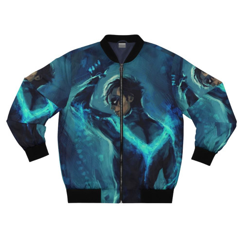 Nightwing inspired blue bomber jacket