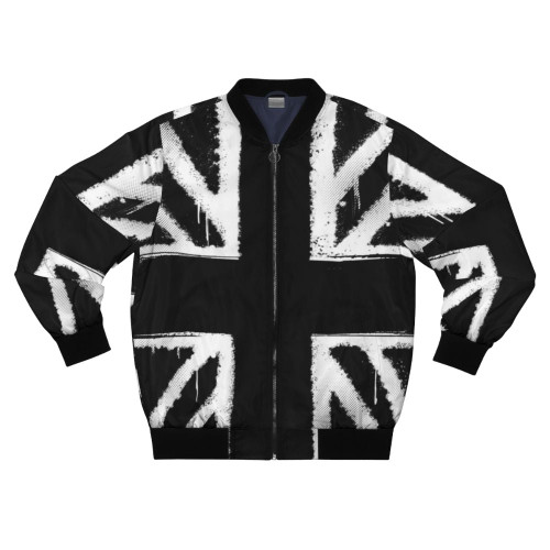 Stormzy Glastonbury bomber jacket with Union Jack, graffiti, and halftone graphics