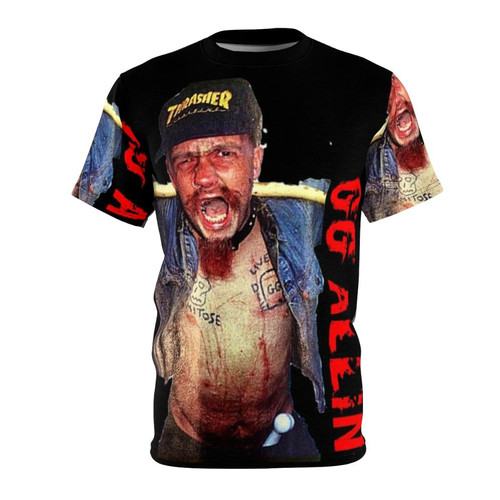 Punk rock t-shirt with GG Allin inspired graphic design