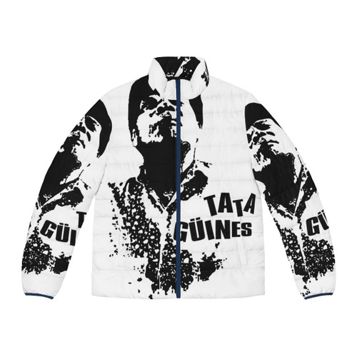 Tatami Galaxy anime-inspired puffer jacket with classic Japanese print design