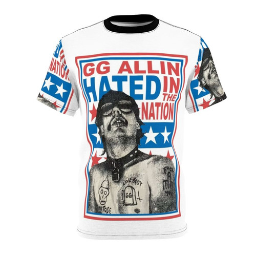 Punk rock graphic t-shirt with Gg Allin inspired design