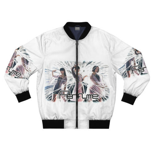 A bomber jacket featuring the iconic "Future Pop" design, perfect for fans of Perfume and Japanese electronic music.
