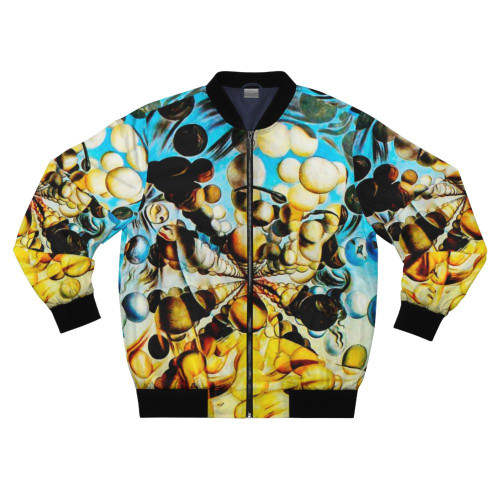 Galatea of the Spheres inspired bomber jacket featuring Salvador Dali's famous surreal artwork