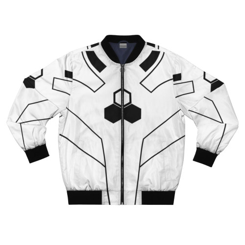 Fantastic bomber jacket with Future Foundation hexagon emblem from Marvel comics