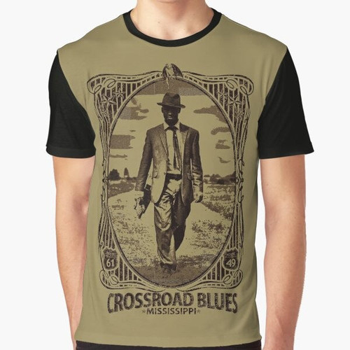 Crossroad Blues Graphic T-Shirt featuring Robert Johnson's Delta Blues design