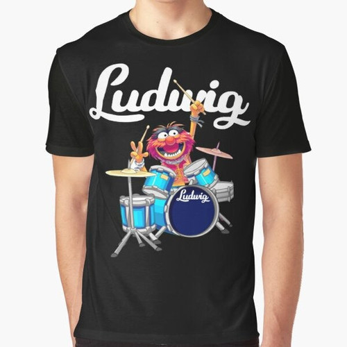 The Muppet Show's Animal playing Ludwig drums graphic t-shirt