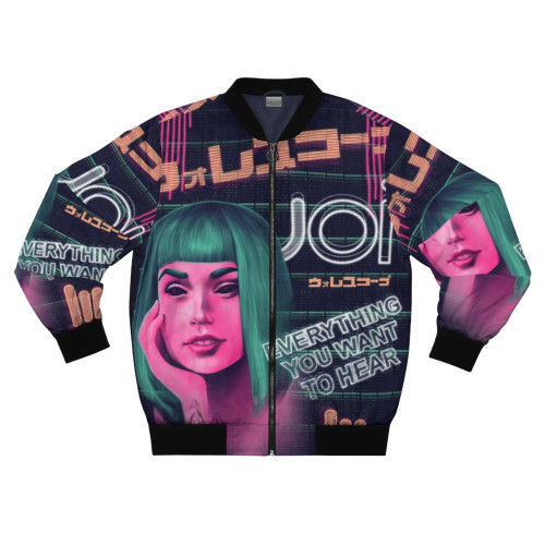 Blade Runner-inspired bomber jacket with futuristic design