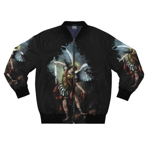 Archangel Michael bomber jacket with wings design