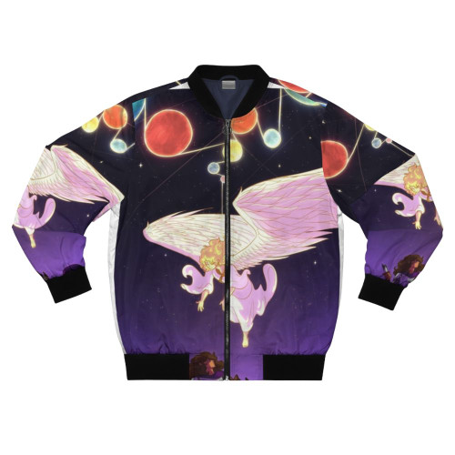 Illustration of the "God From The Machine" bomber jacket from Overly Sarcastic Productions