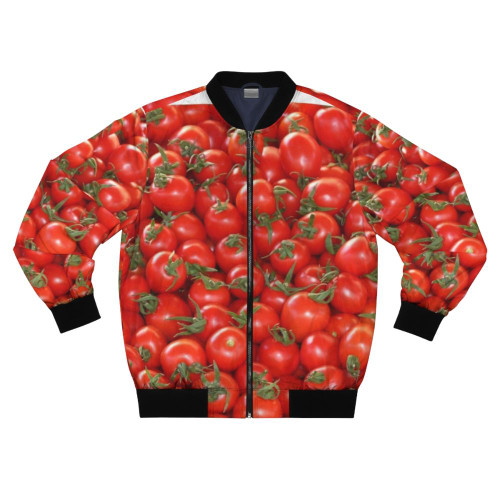 Tomato Bomber Jacket with Vibrant Tomatoe Design