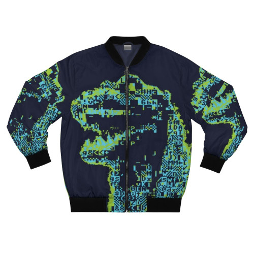 Godzilla-inspired ASCII art bomber jacket