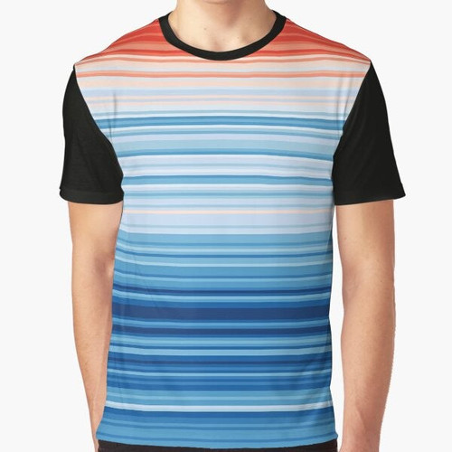 Climate Change Stripes Graphic T-Shirt for Science Geeks