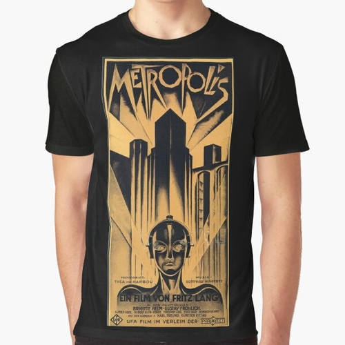 Vintage graphic t-shirt featuring the iconic movie "Metropolis" by German director Fritz Lang