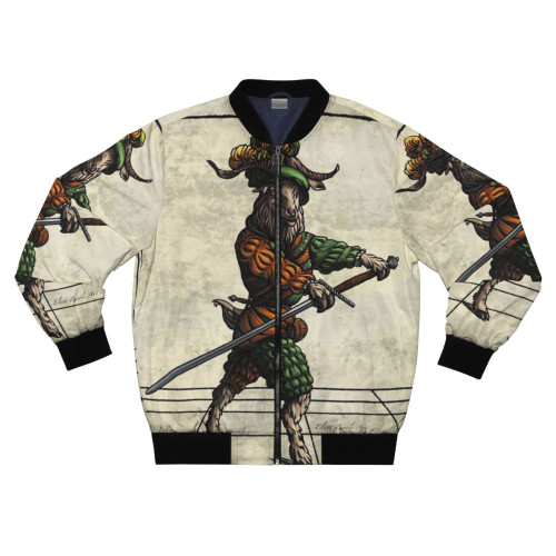 Marozzo Goat Bomber Jacket - Featuring Historical Fencing Motifs