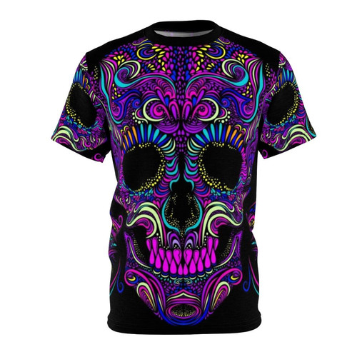 Trippy pattern t-shirt with electronic music and IDM inspired design