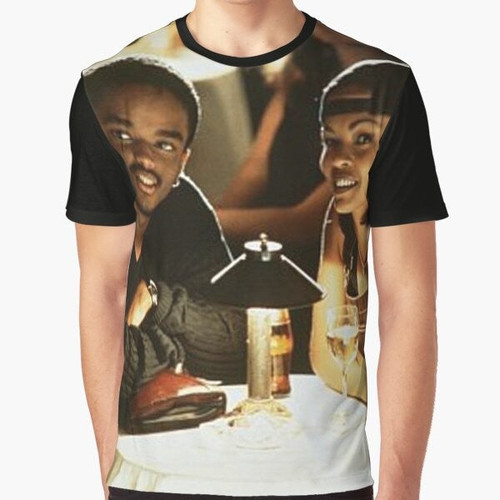 Love Jones Black Graphic T-Shirt featuring Nia Long and Larenz Tate