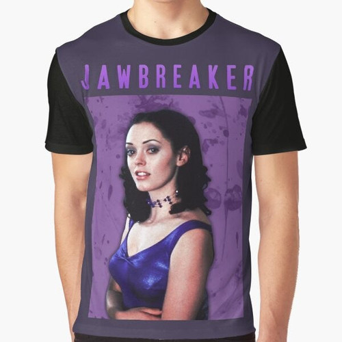 Graphic T-shirt featuring the 1990s cult film Jawbreaker and actress Rose McGowan in the role of Courtney Shayne.