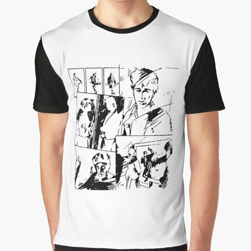 A-Ha classic 80s music video "Take On Me" super graphic t-shirt