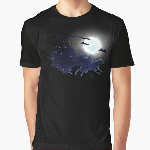 Odin's Wild Hunt graphic design on a t-shirt
