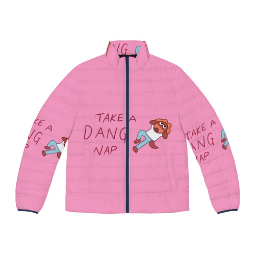 OK KO Take A Dang Nap Puffer Jacket featuring the beloved characters from the show