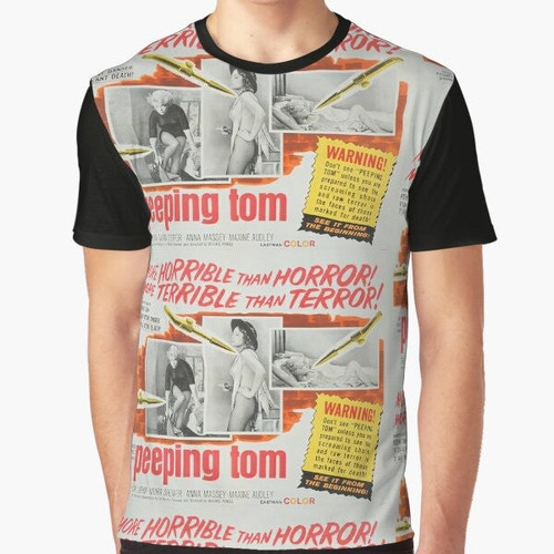 Peeping Tom (1960) classic horror movie graphic t-shirt
