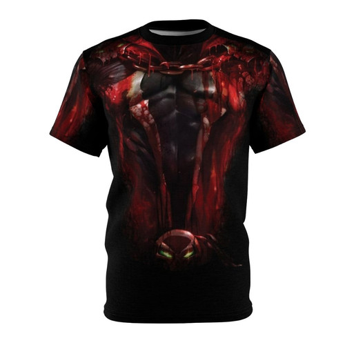 Antihero Spawn graphic t-shirt featuring dark comic book art and gothic elements