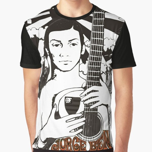 Vintage 1969 psychedelic graphic t-shirt featuring the artwork of Brazilian musician Jorge Ben Jor.