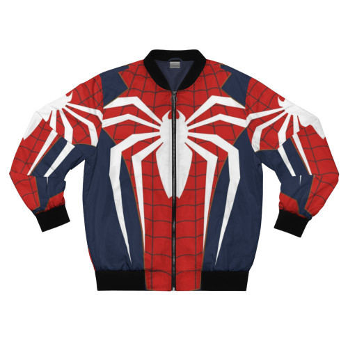 Spider Man Inspired Bomber Jacket with Web Design