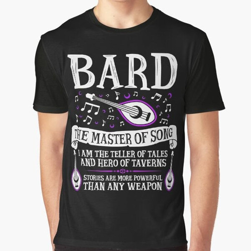 Dungeons & Dragons Bard Graphic T-Shirt - "BARD, THE MASTER OF SONG"