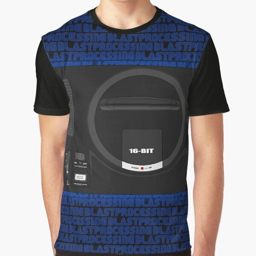 Sega Genesis/Megadrive retro gaming blast graphic t-shirt