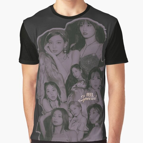 Twice "Feel Special" Graphic T-Shirt featuring the members of the K-pop girl group Twice.