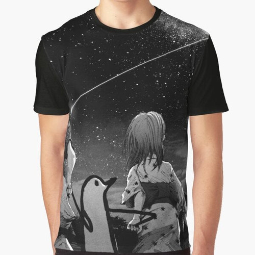 Oyasumi Punpun manga-inspired graphic t-shirt with a Milky Way design