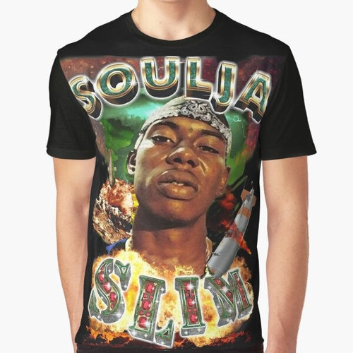 Soulja Slim 90s Mall Style Graphic T-Shirt featuring vintage hip hop and New Orleans design