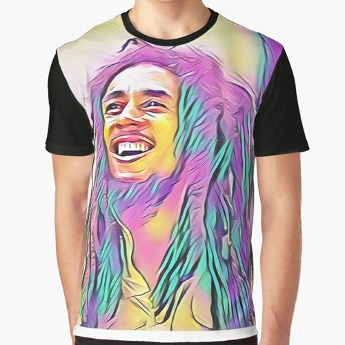 Vintage-style Bob Marley graphic tee for retro music fans