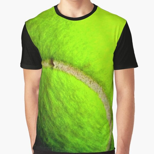 Yellow tennis ball graphic t-shirt