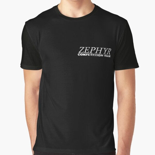 Zephyr Competition Team Graphic T-Shirt featuring a humorous design