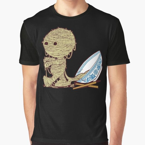 Ramen graphic t-shirt with mummy design