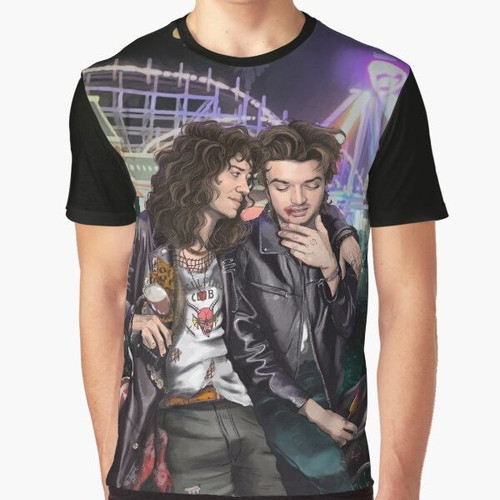 Lost Boys Steddie graphic t-shirt with Stranger Things design
