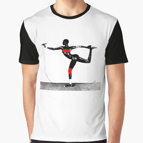 Vintage Grace Jones "Island Life" graphic t-shirt design featuring her iconic portrait and album artwork