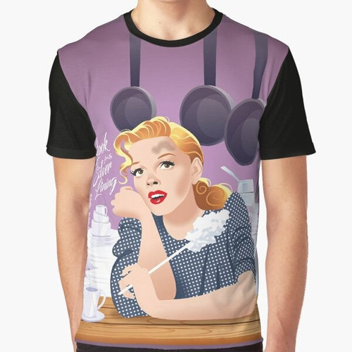 Graphic t-shirt with the text "Look for the Silver Lining" in rainbow colors, featuring a pride-inspired design.