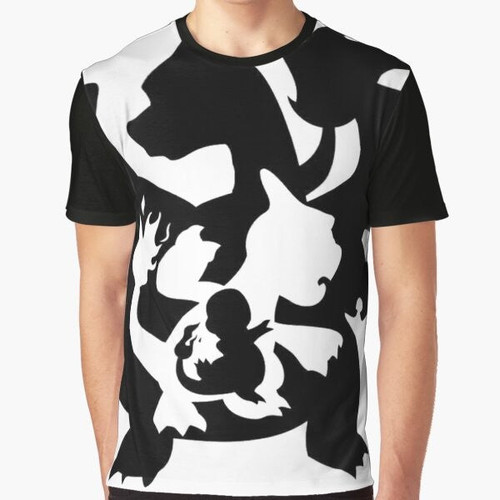 Poke evolution graphic t-shirt featuring Charizard, a fire type Pokemon from Generation 1
