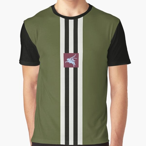 British Airborne 'Pegasus' Insignia with D-Day Stripes Graphic T-Shirt