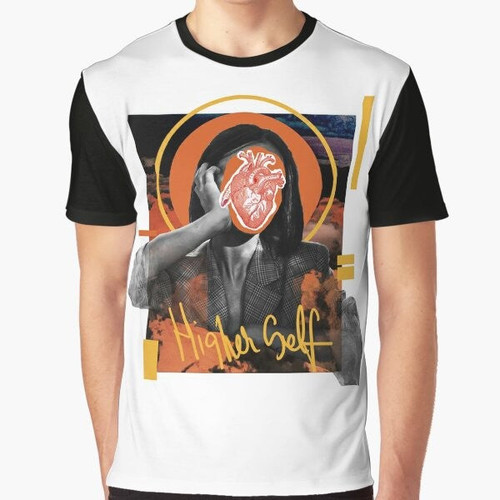 Higher self digital collage art graphic t-shirt