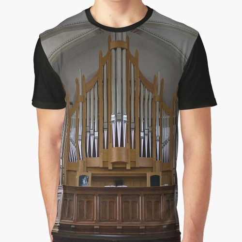 Graphic t-shirt featuring the pipe organ of the Martin Luther Church in Detmold, Germany