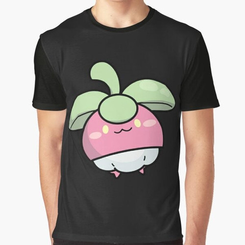 Bounsweet, a cute Pokemon character, featured on a graphic t-shirt design