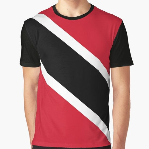 Trinidad and Tobago flag printed on a t-shirt